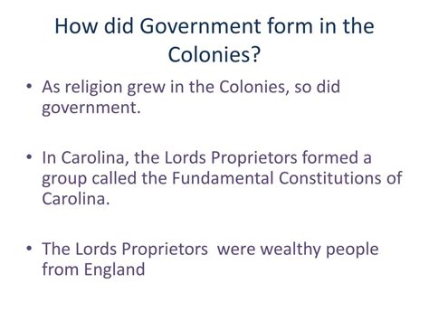 PPT - Colonial Government PowerPoint Presentation, free download - ID:2590481