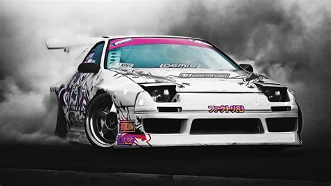 White sport car, drift, car, racing, race cars HD wallpaper | Wallpaper Flare