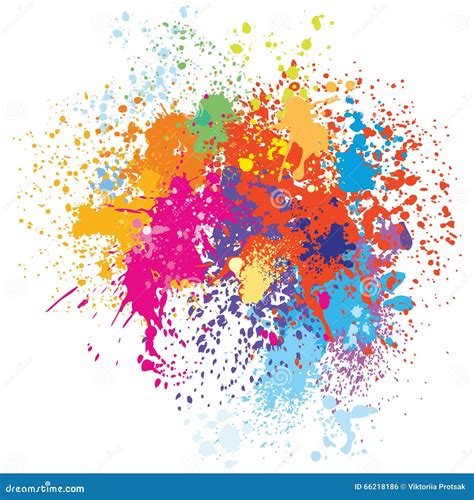 Colorful Splash Background Stock Vector - Image: 66218186