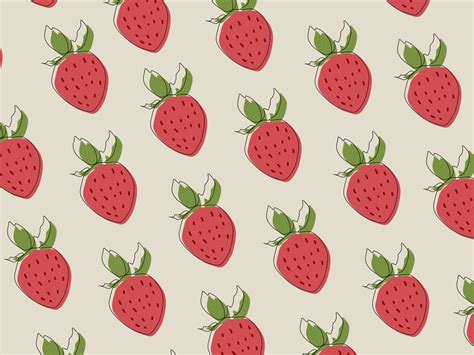 Strawberries Pattern 🍓 by Tasneem Ibrahim on Dribbble