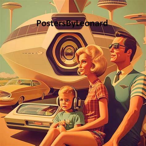 Retro Futurism 50s Familypicture - Etsy