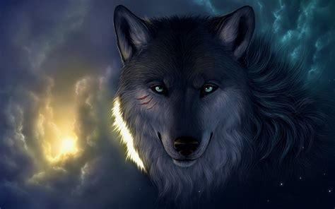 HellishWollf: A Stunning HD Wallpaper of an Enigmatic Wolf by HellishWollf