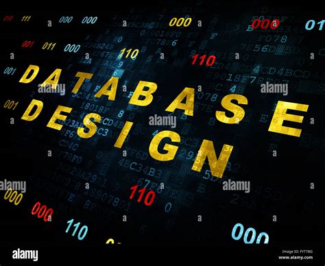 Database concept: Database Design on Digital background Stock Photo - Alamy