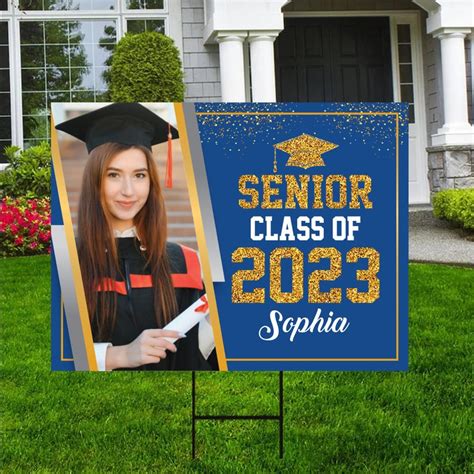 Personalized Graduation Yard Sign 2023 With Photo 2023 Senior - Etsy