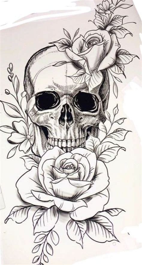 Одноклассники | Desenho para tatuagem de caveira, Tatuagem de caveira e flores, Tatuagem de caveira