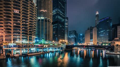 Chicago Night Cityscape Wallpapers - Wallpaper Cave