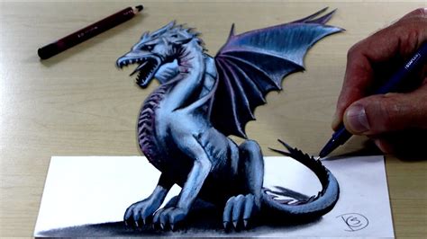 3d Pencil Drawings Dragons - pencildrawing2019