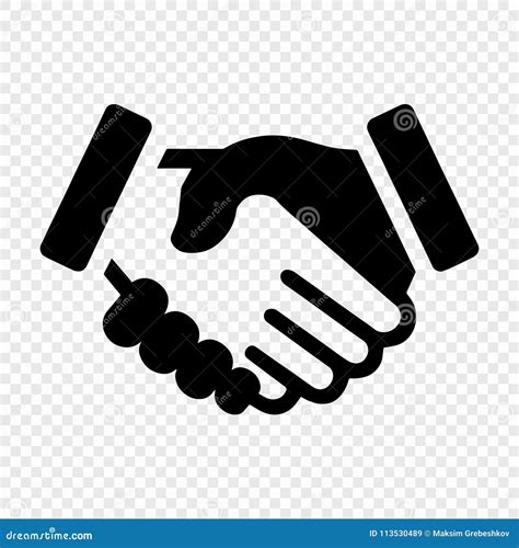 Handshake icon stock vector. Illustration of people - 113530489