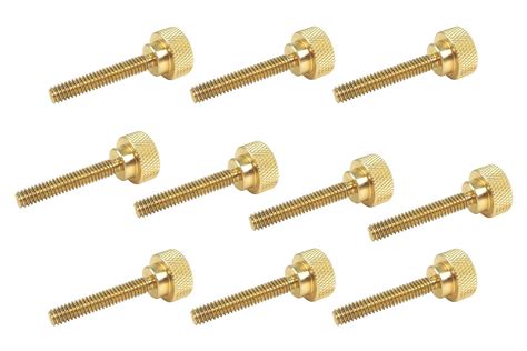 10 Piece Solid Brass Diamond Knurled Thumb Screw Sets — Taylor Toolworks