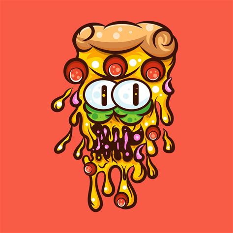 MONSTER PIZZA ILLUSTRATION 10962127 Vector Art at Vecteezy