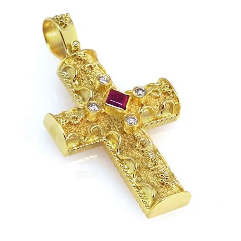 Gold Greek Orthodox Cross Necklace - diariostew