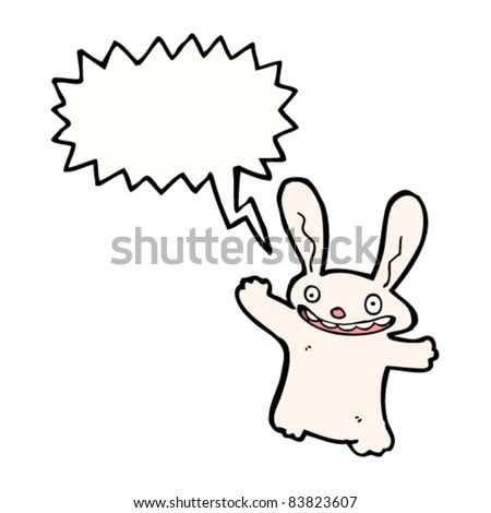 Cartoon Crazy Rabbit Stock Vector Illustration 83823607 : Shutterstock