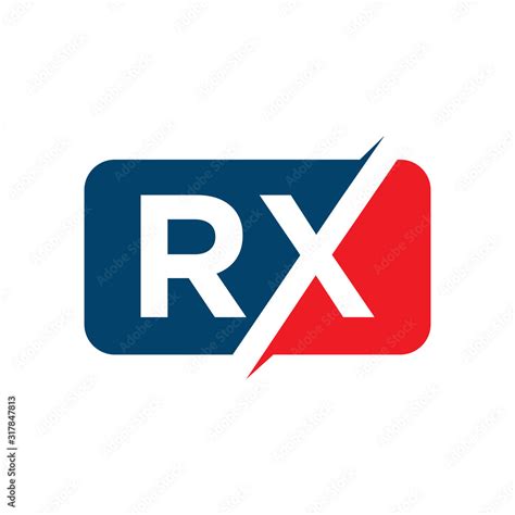 custom creative RX logo design vector medical treatment icon symbol illustration Stock Vector ...