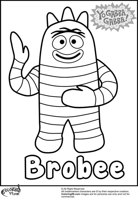 Brobee Yo Gabba Gabba Coloring Pages | Team colors