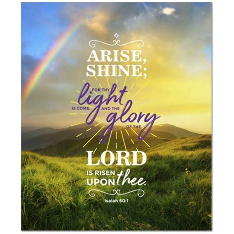 Isaiah 60:1 Bible Verse Printed On Ready To Hang Stretched Canvas ...