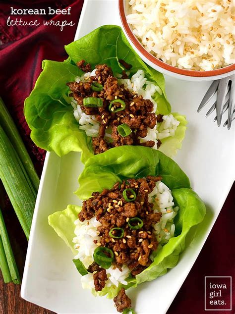 Korean Beef Lettuce Wraps - Iowa Girl Eats