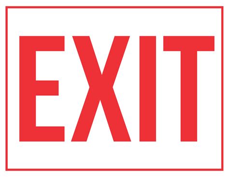 Emergency Exit Sign: Printable Templates (Free PDF Downloads)