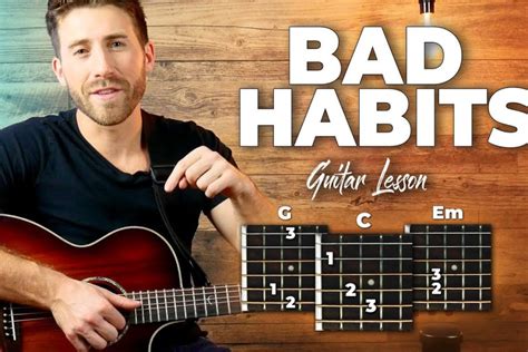 Ed Sheeran - Bad Habits Guitar Tutorial - Tab Sheet Music