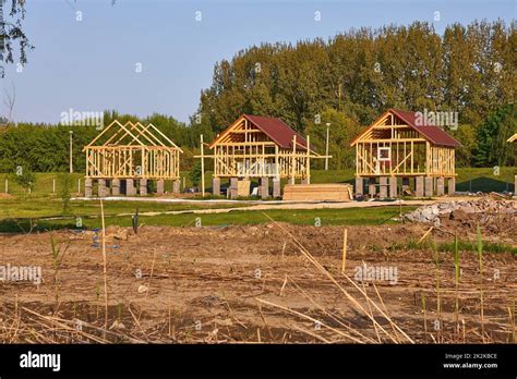 Brick House Construction Stock Photo - Alamy