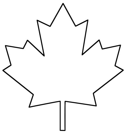 Maple Leaf Canada Flag Outline - Janeforyou