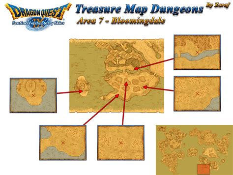 Dragon Quest 9 Grotto Maps: Bloomingdale Grotto Maps