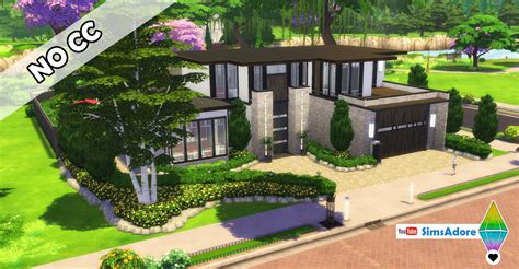 Mod The Sims - Modernica - Modern house with covered pool - NO CC