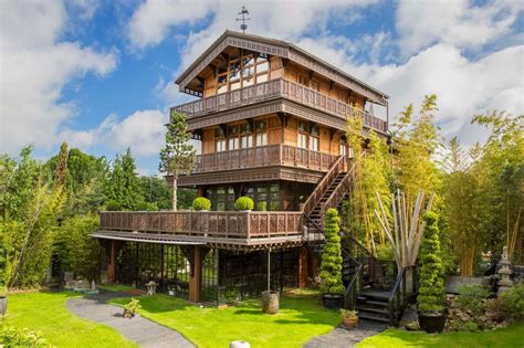 A 130-year-old Swiss-style chalet on The Chalet Estate on the River Thames is the ultimate ...