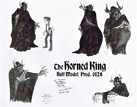 Walt Disney Sketches - The Horned King & Taran - Walt Disney Characters ...