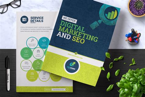 SEO & Digital Marketing Brochure | Brochure Templates ~ Creative Market