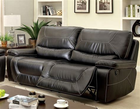 Sofa Recliner Reviews: Black Leather 2 Seater Recliner Sofa