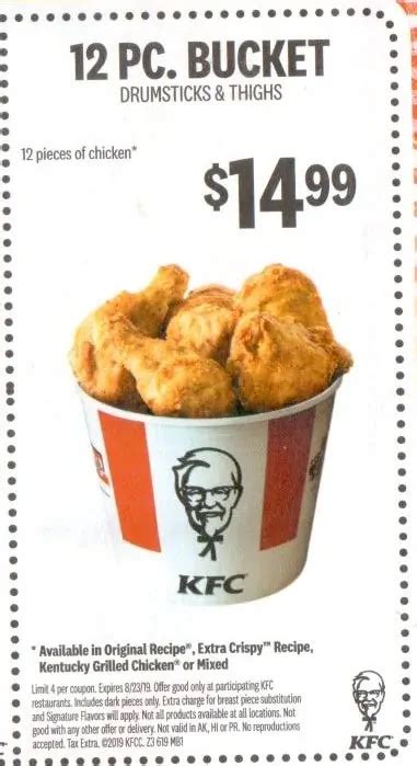 Kfc Chicken Bucket Coupons