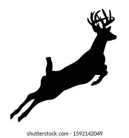 Jumping Deer Icon Silhouette Vector Illustration Stock Vector (Royalty ...