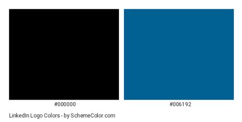 LinkedIn Logo Color Scheme » Black » SchemeColor.com