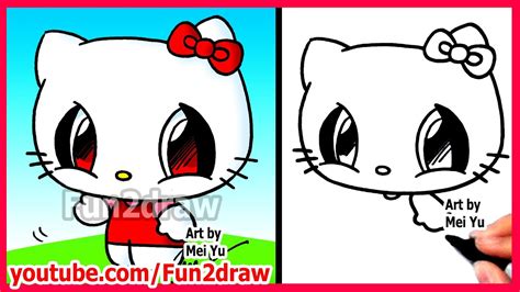 How to Draw Cartoon Characters - Hello Kitty - Fun2draw... | Doovi