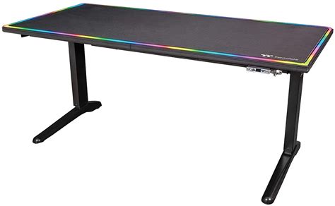 White Gaming Desk With Led Lights - Jules And Val