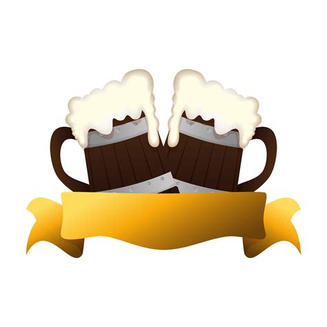 Oktoberfest beer mugs vector design 1912591 Vector Art at Vecteezy