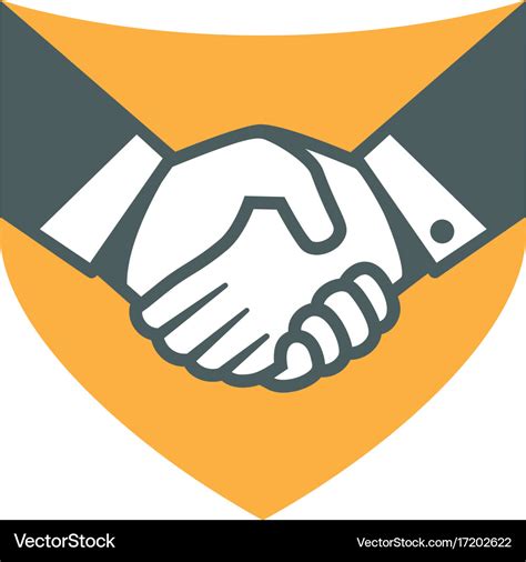 Handshake logo for business Royalty Free Vector Image