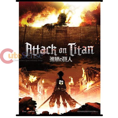 Attack on Titan Wall Scroll GE60223 Anime Fabric Banner Poster