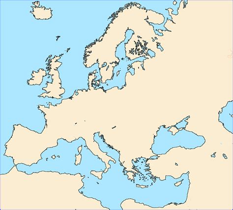 Blank Map Of European Countries