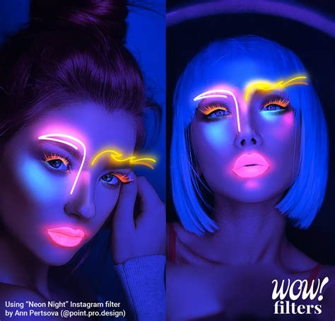 Neon Night - Glowing 3D Makeup Instagram Filter