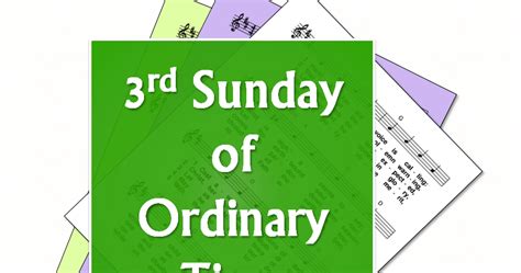 LiturgyTools.net: Hymns for the 3rd Sunday of Ordinary Time, Year B (21 January 2024)