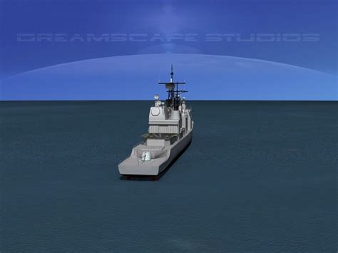 Ticonderoga Class Cruiser CG60 USS Normandy 3D model rigged | CGTrader