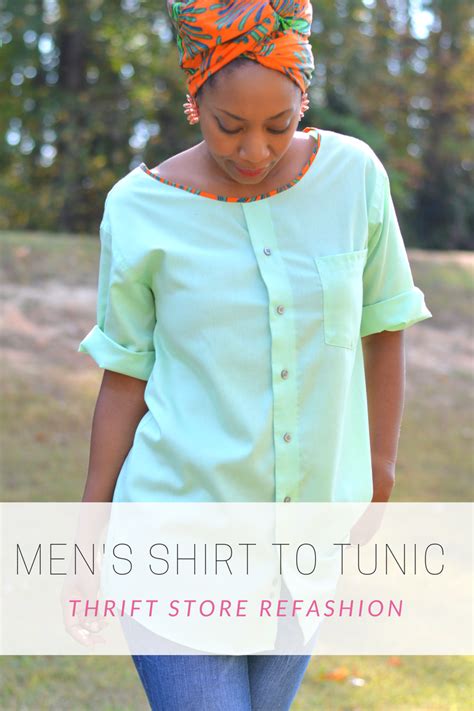 DIY Men's Shirt to Tunic Top | Thriftanista in the City