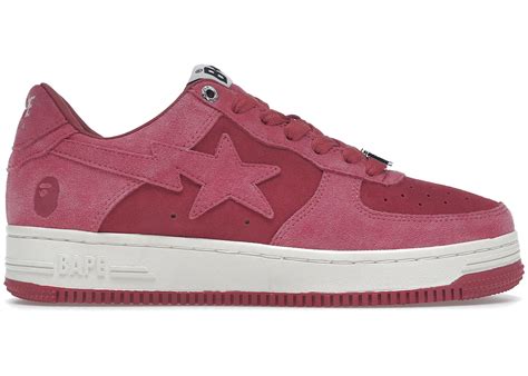 A Bathing Ape Bape Sta Pink Suede Men's - 1H70-191-004 - US