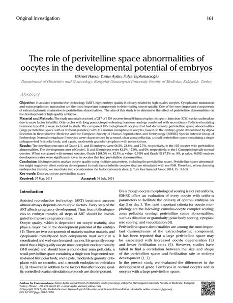 (PDF) The role of perivitelline space abnormalities of oocytes in the developmental potential of ...