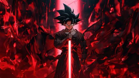 Goku Black Wallpaper 4K, Super Saiyan Rose, Lightsaber