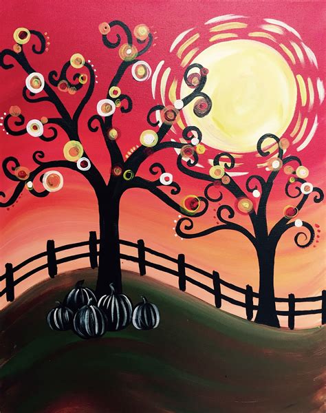 Fall Whimsical Tree | Pinturas de gato, Pinturas, Gatos