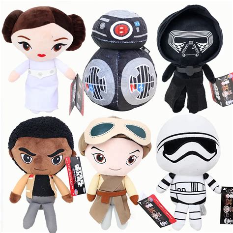 Star Wars 8 plush toys set 2017 New The Force Awaken BB 9e Darth Vador Storm Trooper Finn Rey ...