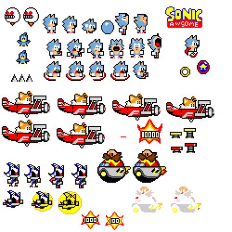 Sonic custom sprite sheet sonic awesome pixel art