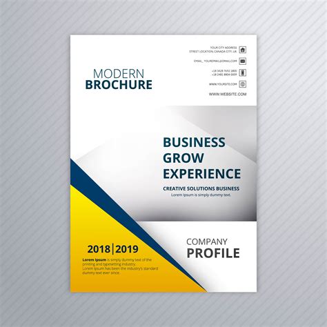 Business Brochure Cover Page Design Template Download